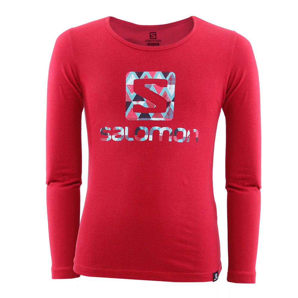 Salomon T-Shirts Børn Rød - SWAZI LS G (MGIUP-0741)
